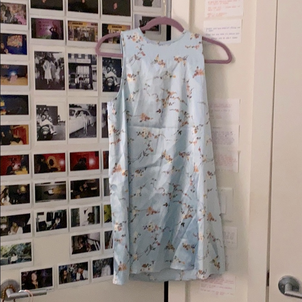 Silky Blue Mini Dress